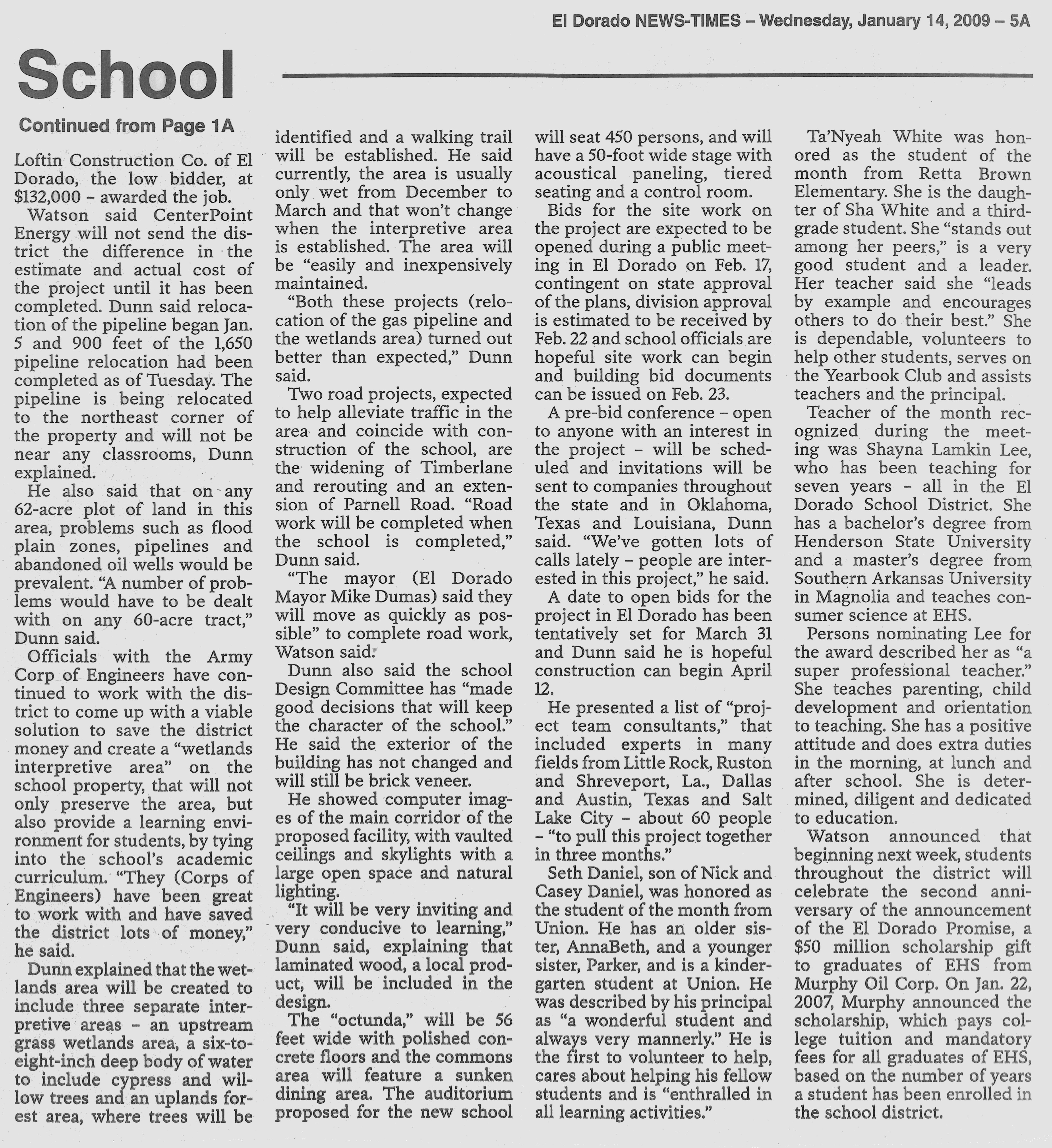 El Dorado High School News Article